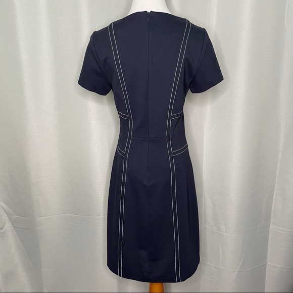 Brooks Brothers ponte’ contrast stitching dress - Picture 2 of 5